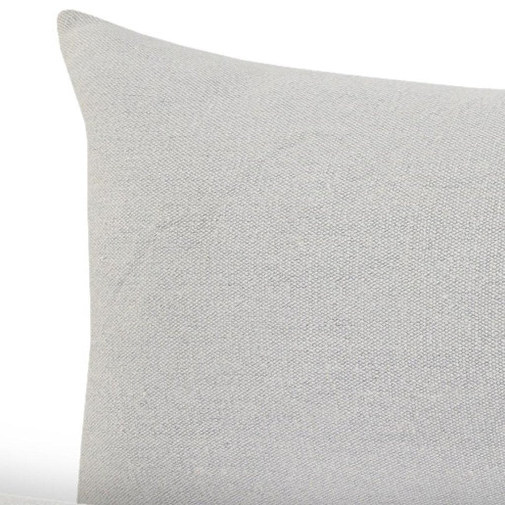 Set of Two 14" X 36" Gray Lumbar Cotton Throw Pillows — view 5