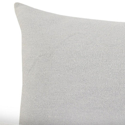 Set of Two 14" X 36" Gray Lumbar Cotton Throw Pillows
