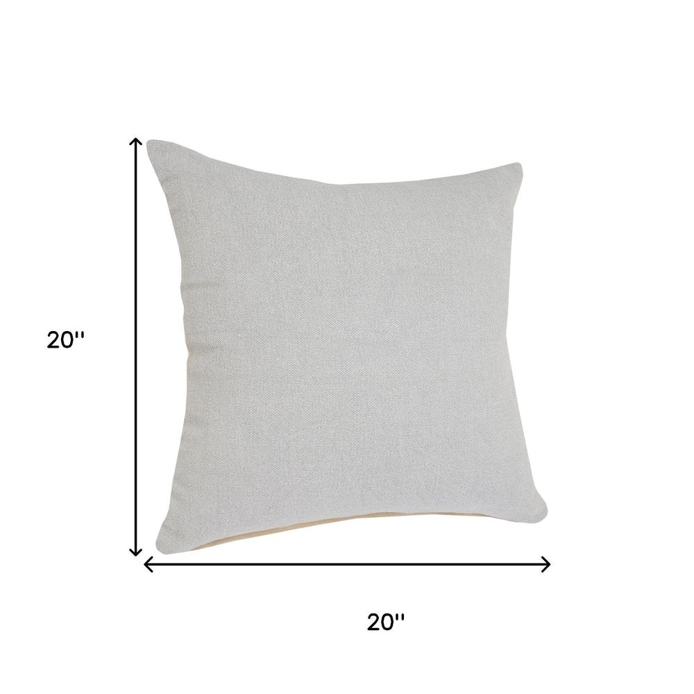 Set of Two 20" Gray Cotton Throw Pillows