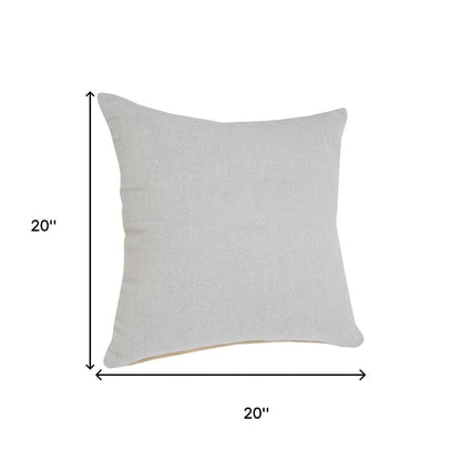 Set of Two 20" Gray Cotton Throw Pillows