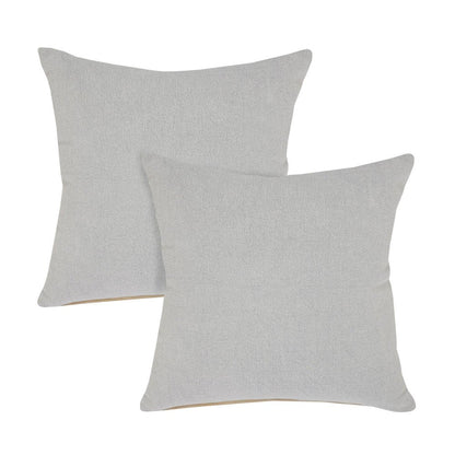 Set of Two 20" Gray Cotton Throw Pillows