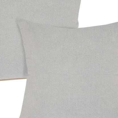 Set of Two 20" Gray Cotton Throw Pillows