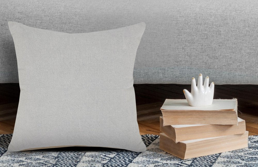 Set of Two 20" Gray Cotton Throw Pillows — view 5