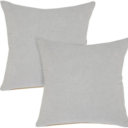 Set of Two 20" Gray Cotton Throw Pillows