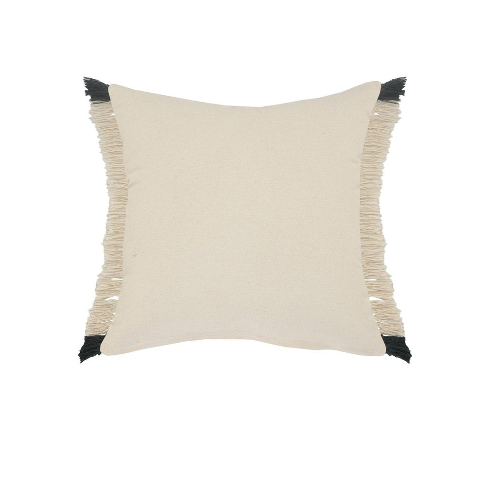 Set of Two 20" Green And Ivory Cotton Throw Pillows — view 4