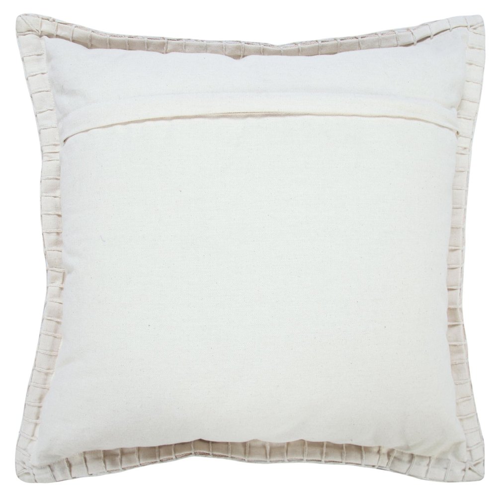Set of Two 20" Tan And Beige Cotton Throw Pillows — view 4