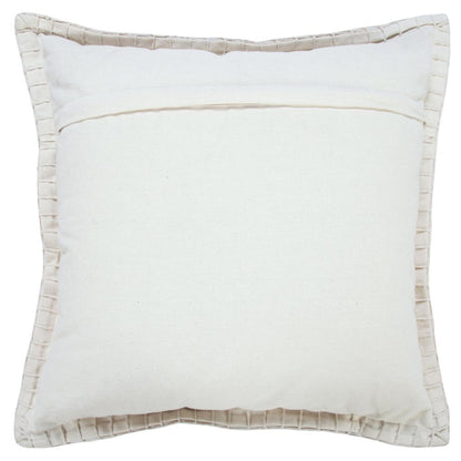 Set of Two 20" Tan And Beige Cotton Throw Pillows
