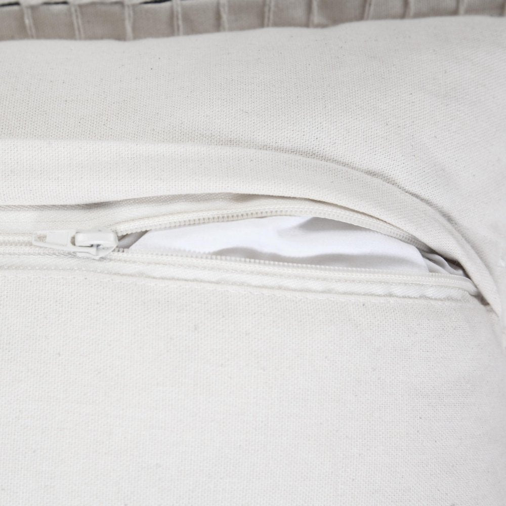 Set of Two 20" Black Cotton Throw Pillows