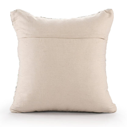 Set of Two 20" Blue And Ivory Color Block Cotton Throw Pillows