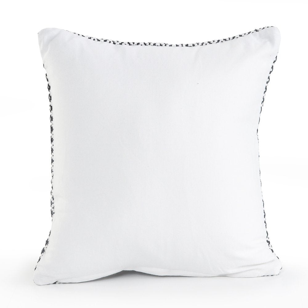Set of Four 18" Black And White Geometric Cotton Throw Pillows — view 2
