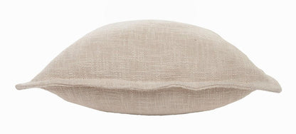 Set of Four 20" Beige Cotton Throw Pillows