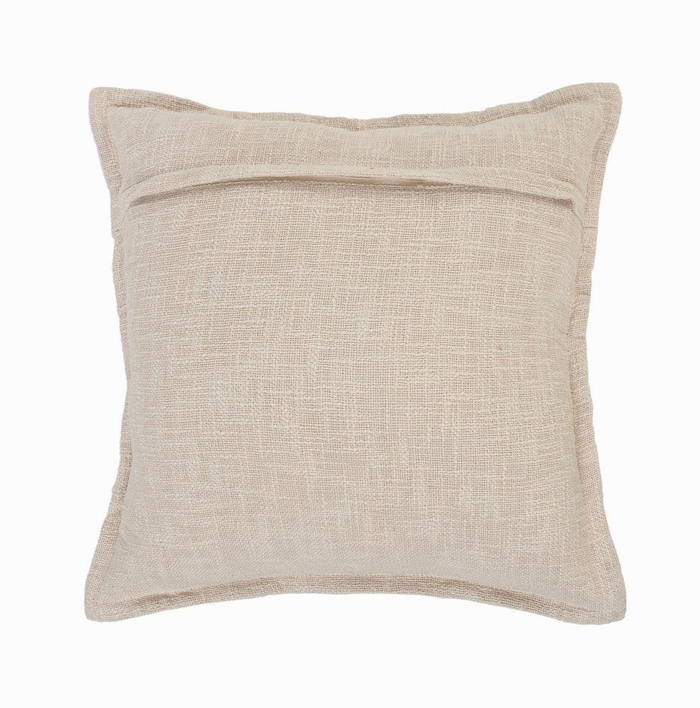 Set of Four 20" Beige Cotton Throw Pillows — view 3