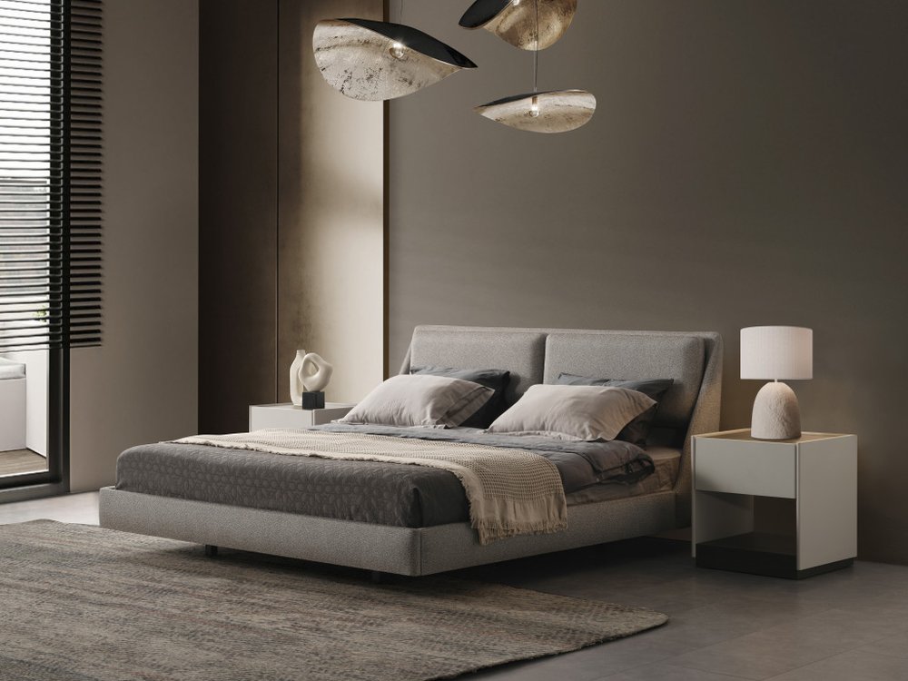 Gray Linen Upholstered Upholstered Queen Bed Frame HomeRoots