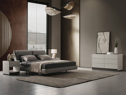 Gray Linen Upholstered Upholstered Queen Bed Frame HomeRoots