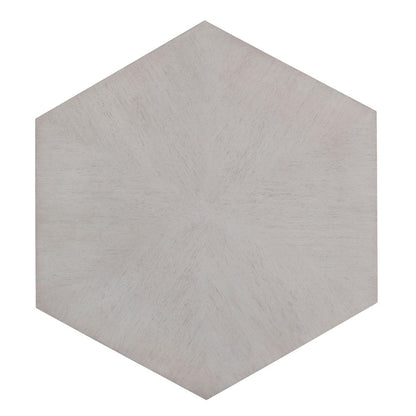 50" Gray Wood Hexagon Distressed Block Coffee Table HomeRoots