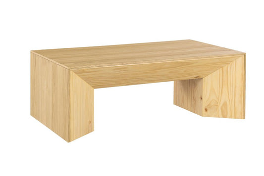 53" Oak Wood Frame Coffee Table