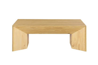 53" Oak Wood Frame Coffee Table HomeRoots