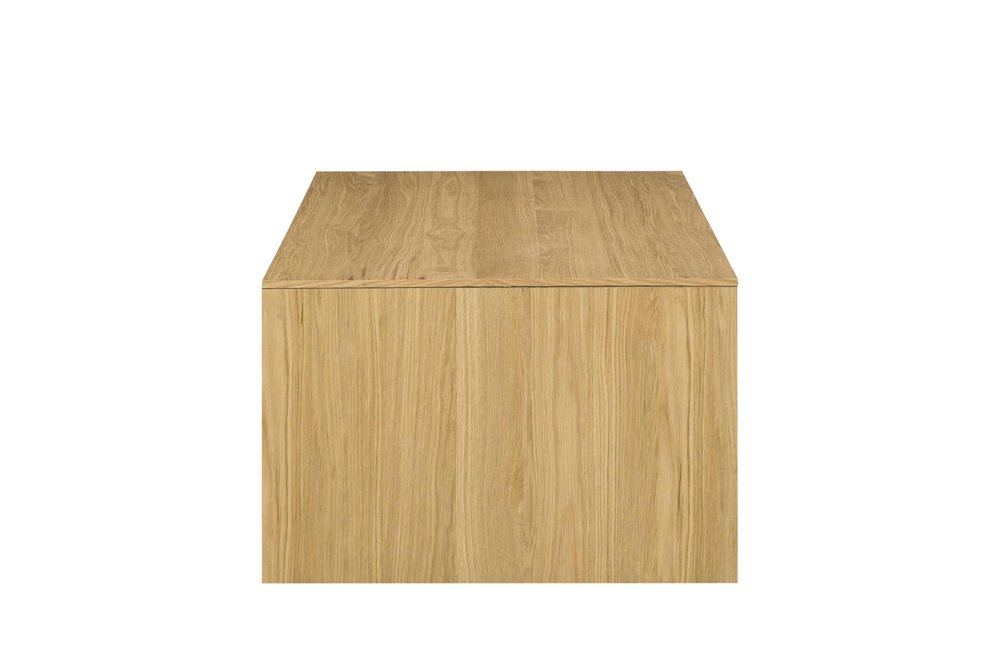 53" Oak Wood Frame Coffee Table — view 3