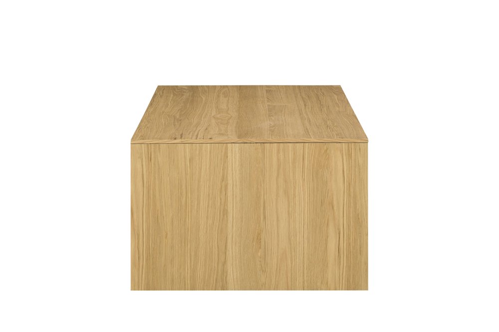 53" Oak Wood Sled Coffee Table HomeRoots