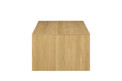 53" Oak Wood Sled Coffee Table HomeRoots