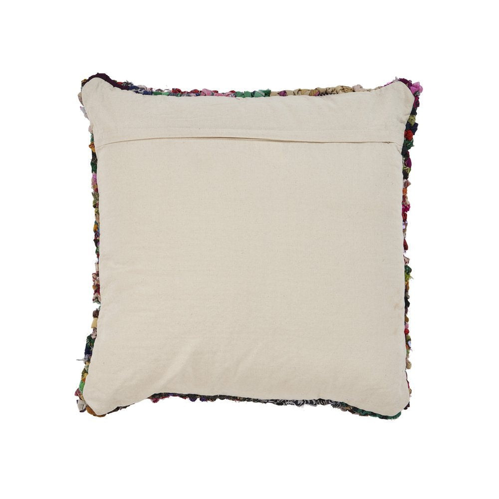 26" Brown And Rainbow Floor Abstract Rayon Throw Pillow Cover — view 4
