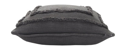 Set of Two 20" Dark Gray Geometric Cotton Throw Pillows