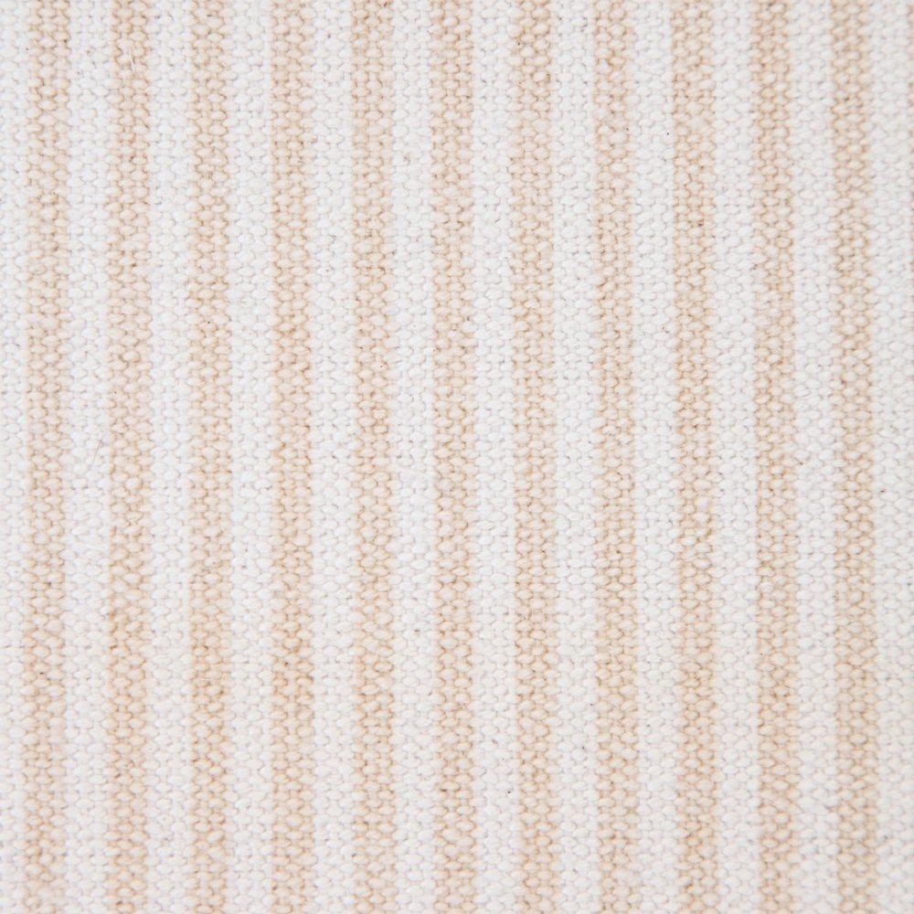 Set of Two 20" Beige And Natural Striped Cotton Throw Pillows — view 5
