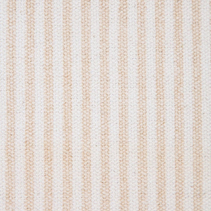 Set of Two 20" Beige And Natural Striped Cotton Throw Pillows