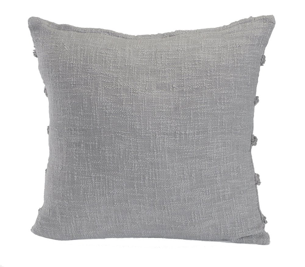 Set of Four 20" Gray Striped Cotton Throw Pillows — view 3