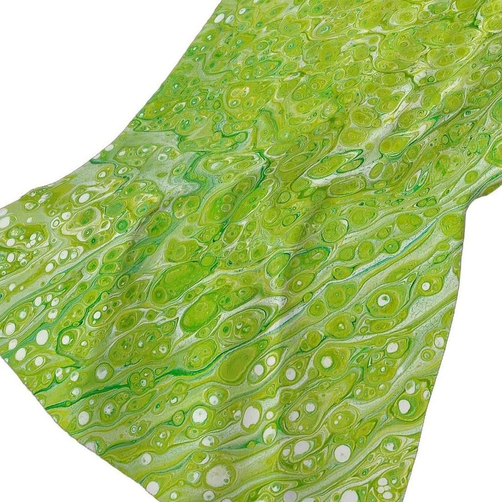 50" X 70" Green And Off White Abstract Plush Throw Blanket HomeRoots