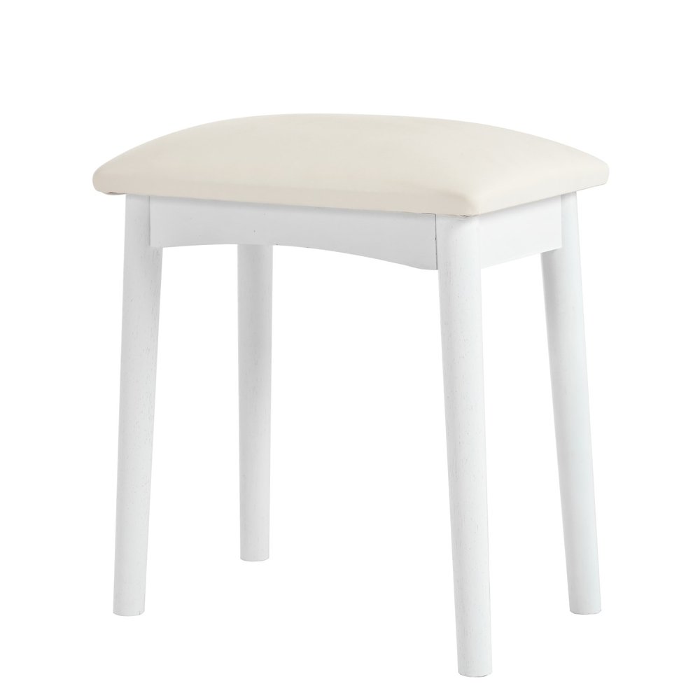 56" White Wood Mirrored Vanity Table HomeRoots