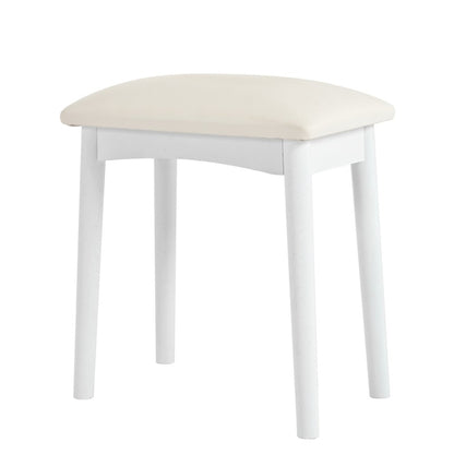 56" White Wood Mirrored Vanity Table HomeRoots