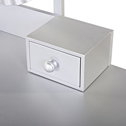 39" Silver Wood Mirrored Two Drawer Vanity Table HomeRoots