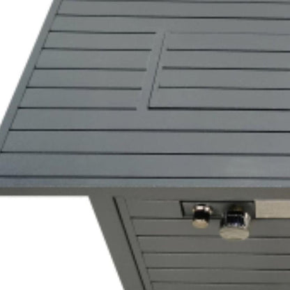 50000 BTU 42" Black Steel Propane Rectangular Fire Pit With Cover HomeRoots