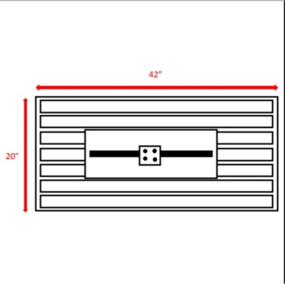 50000 BTU 42" Black Steel Propane Rectangular Fire Pit With Cover HomeRoots