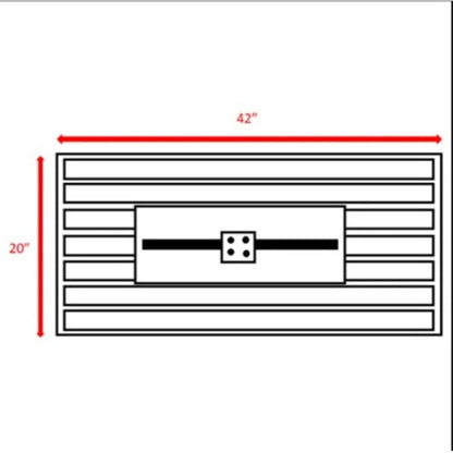 50000 BTU 42" Black Steel Propane Rectangular Fire Pit With Cover HomeRoots