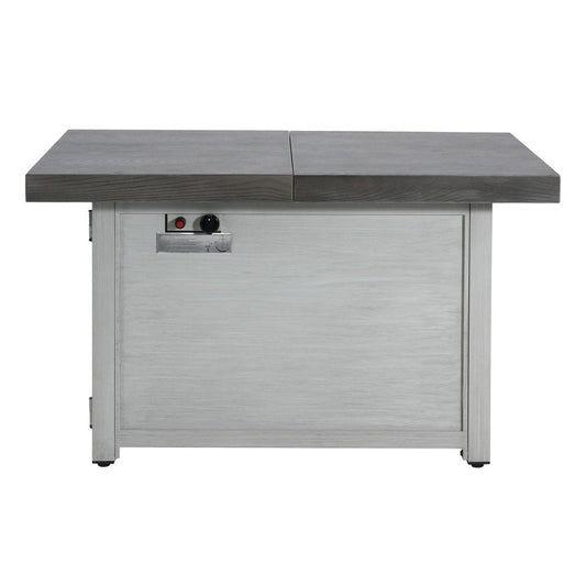 50000 BTU 45" Gray Aluminum Propane Rectangular Fire Pit With Cover