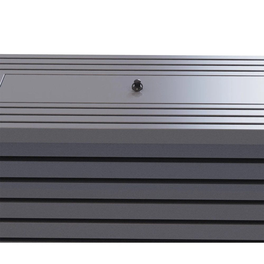 50000 BTU 42" Gray Steel Propane Rectangular Fire Pit With Cover HomeRoots