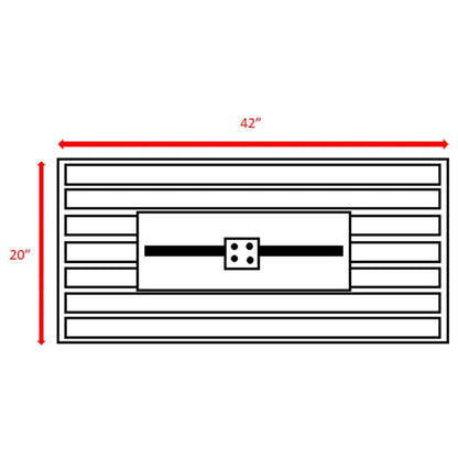 50000 BTU 42" Gray Steel Propane Rectangular Fire Pit With Cover HomeRoots