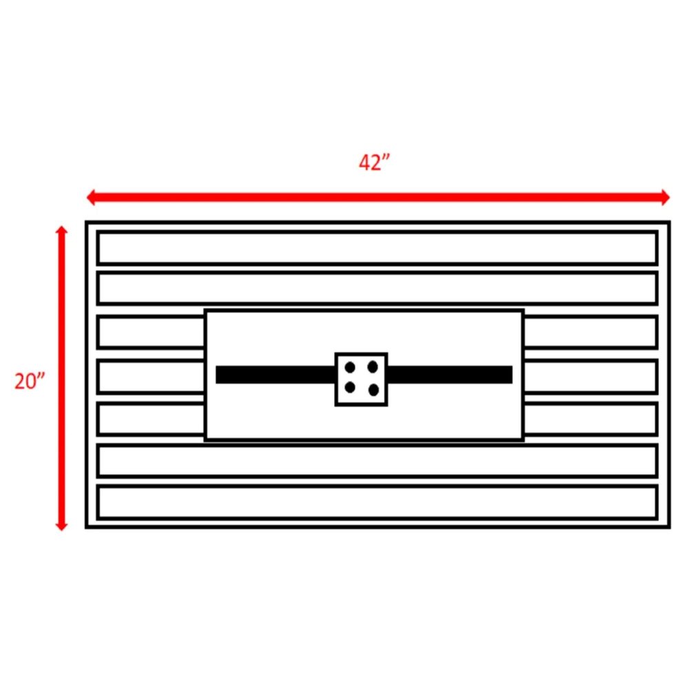 50000 BTU 42" Gray Steel Propane Rectangular Fire Pit With Cover HomeRoots