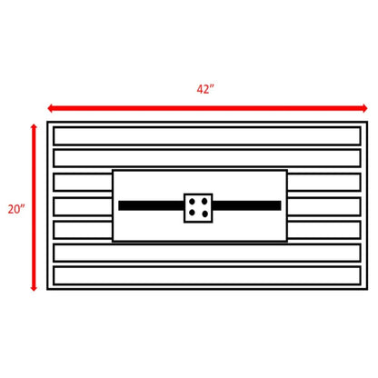 50000 BTU 42" Gray Steel Propane Rectangular Fire Pit With Cover HomeRoots