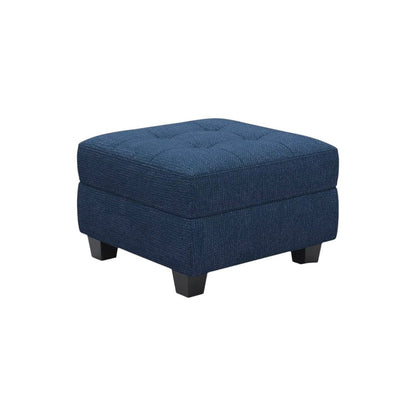 26" Gray And Black Linen Tufted Ottoman With Storage HomeRoots