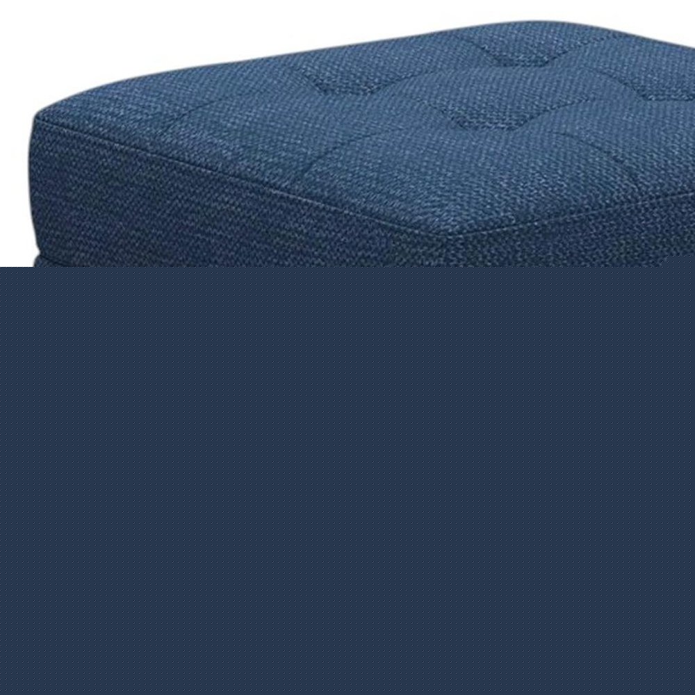26" Gray and Black Solid Wood and Linen Tufted Storage Ottoman HomeRoots