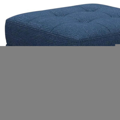 26" Gray and Black Solid Wood and Linen Tufted Storage Ottoman HomeRoots