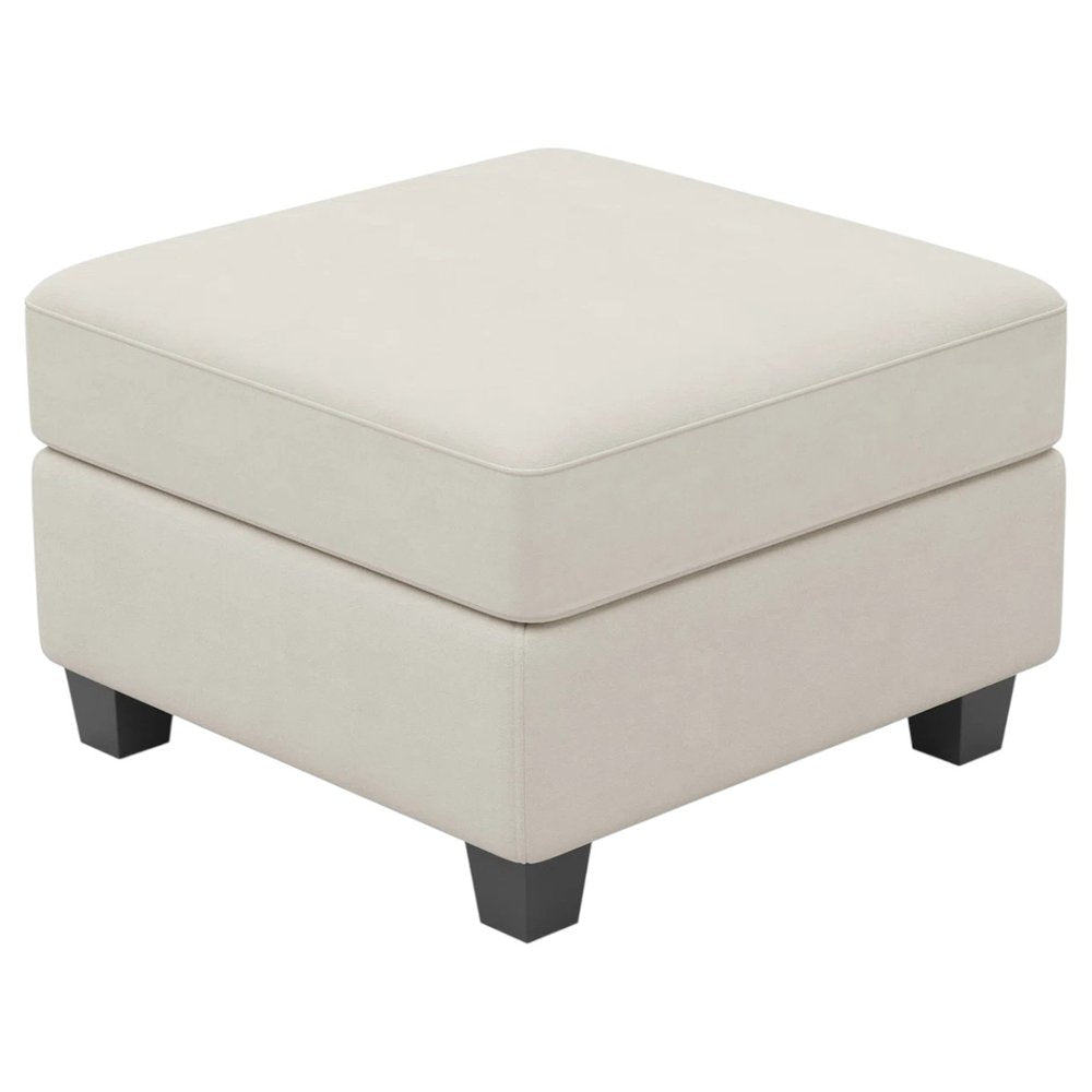 25" Black Velvet Ottoman With Storage HomeRoots
