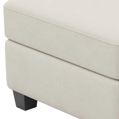 26" Gray and Black Chenille Storage Ottoman HomeRoots