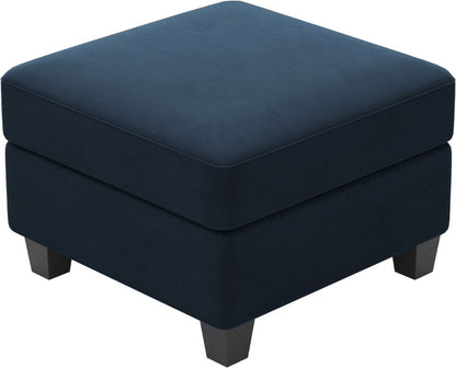 26" Gray and Black Chenille Storage Ottoman HomeRoots
