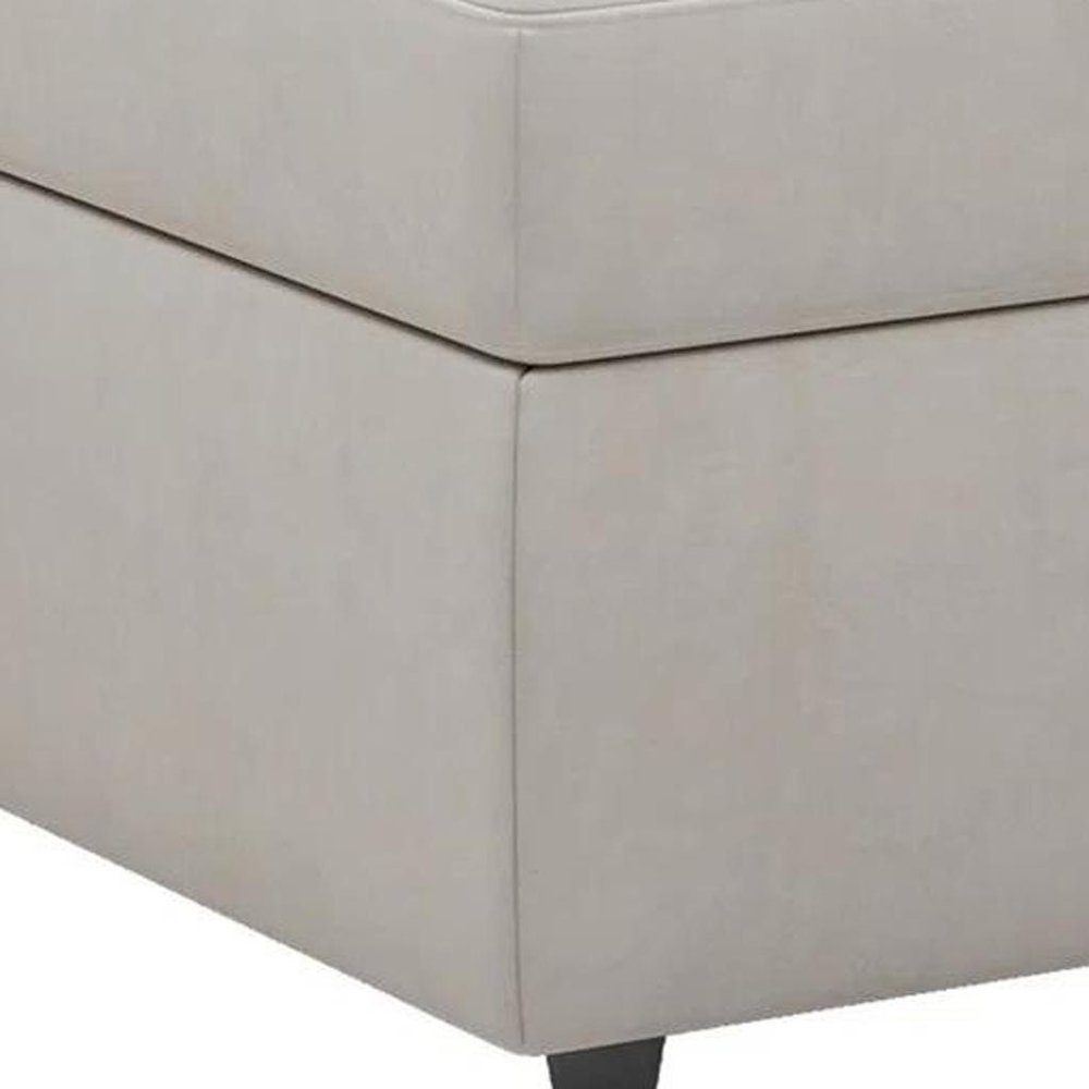 30" Black Velvet Storage Ottoman HomeRoots
