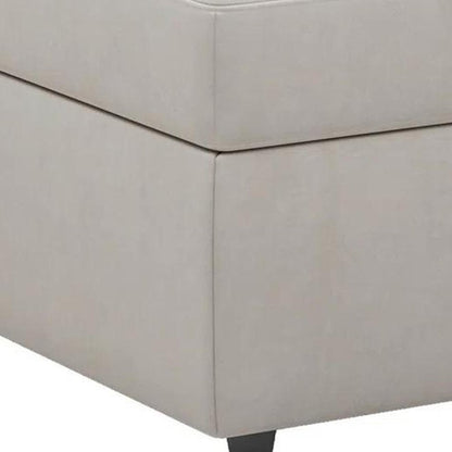 30" Black Velvet Ottoman With Storage HomeRoots