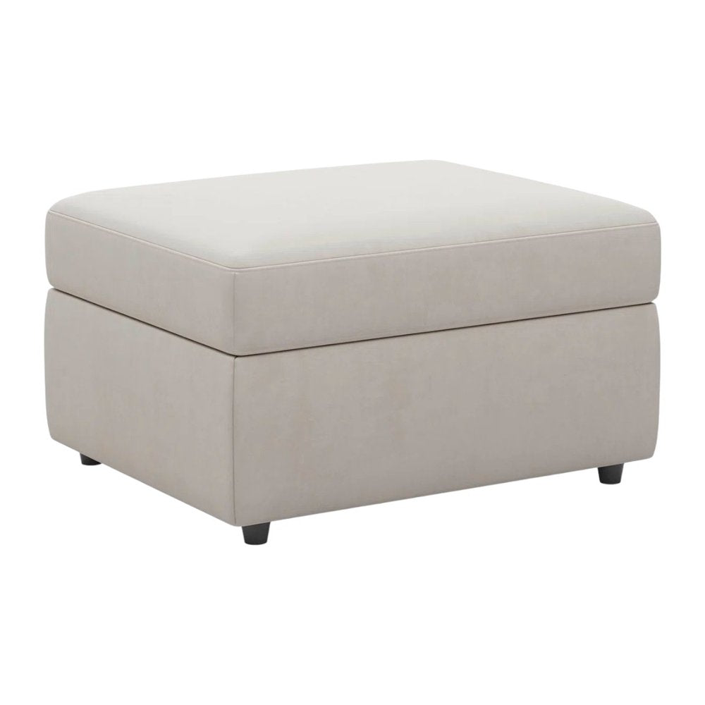 30" Black Velvet Storage Ottoman HomeRoots
